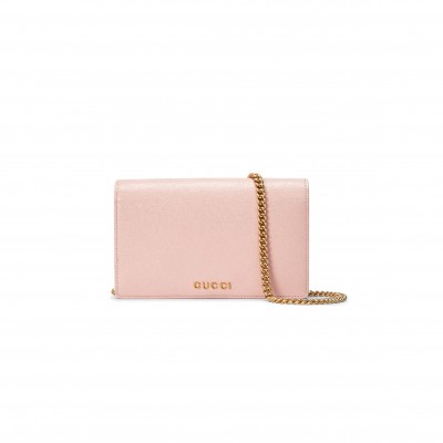 GUCCI CHAIN WALLET WITH GUCCI SCRIPT 772643 (20*12.5*4cm)
